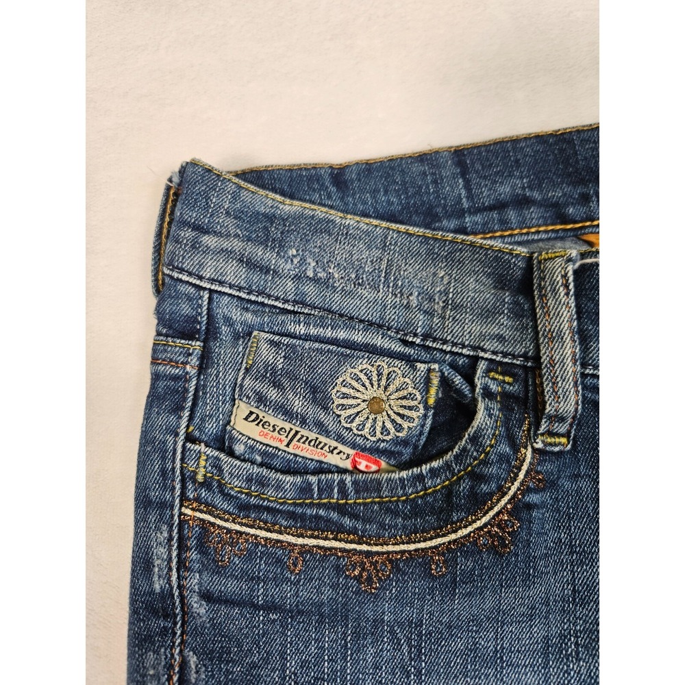 Diesel Liv Jeans Men's 25x30 Blue Denim Stretch Slim Straight Leg‎ Dark Wash - Picture 2 of 13